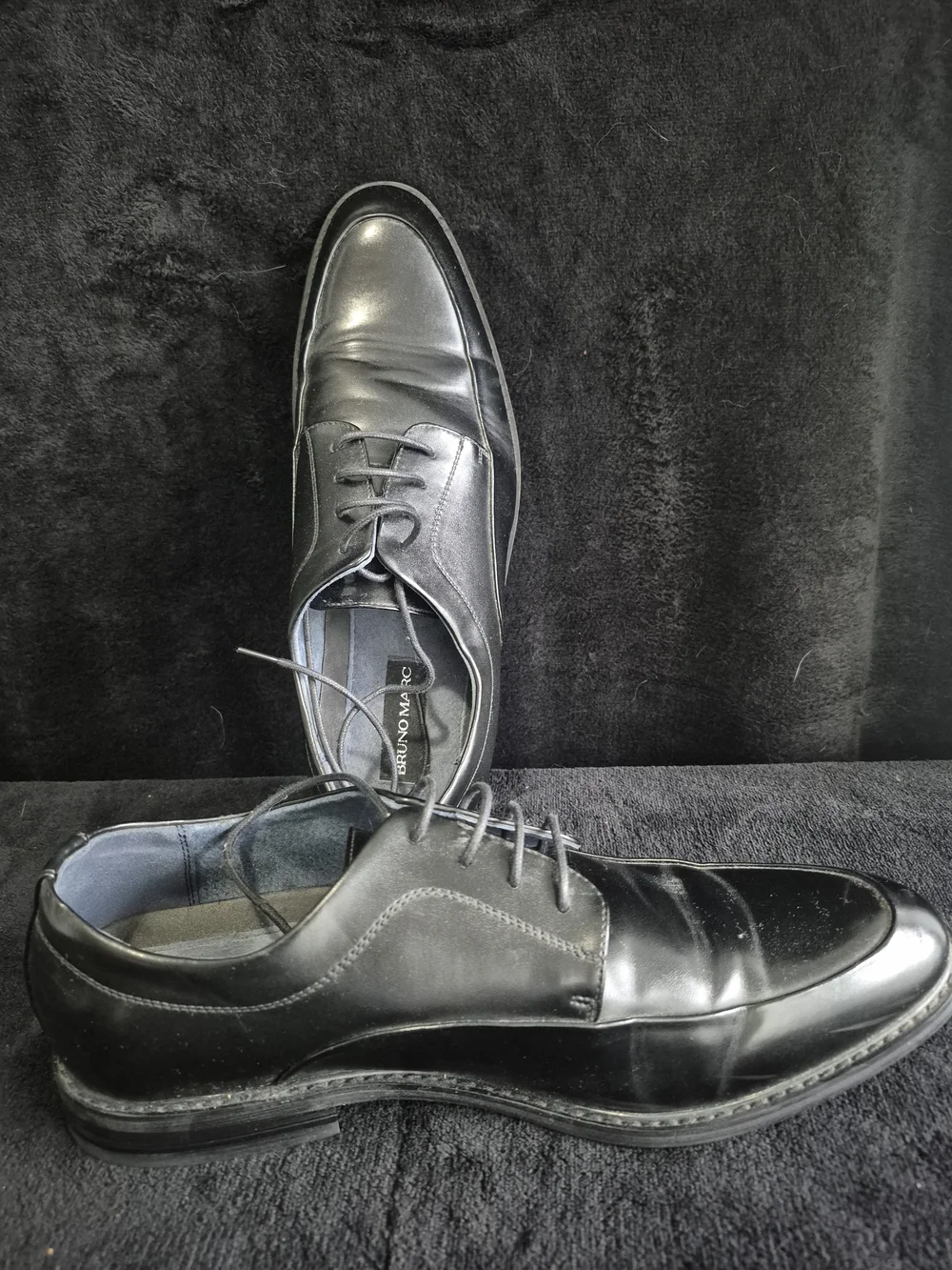 Black Leather Lace-Up Men's Dress Shoes